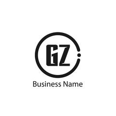 Initial Letter GZ Logo Template Design