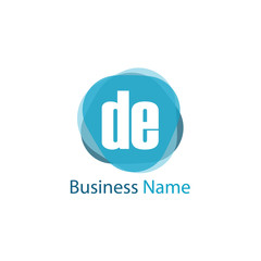 Initial Letter DE Logo Template Design