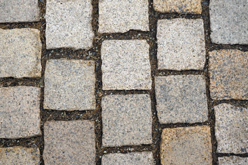 Old road paved with stones.