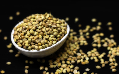coriander seeds in a bowl