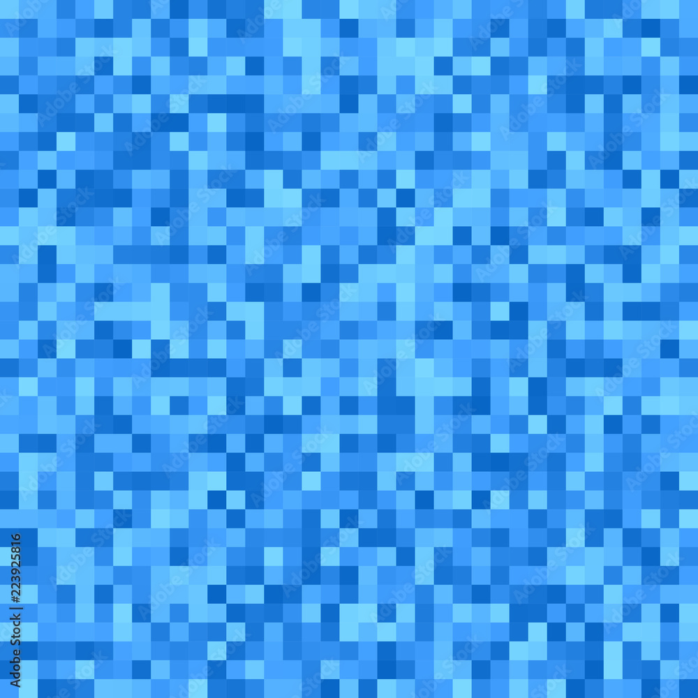 Poster geometrical abstract square mosaic background - vector design from squares in blue tones
