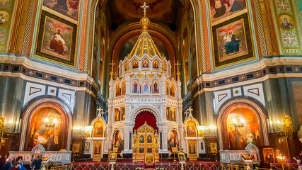 Fototapeta na wymiar Cathedral of Christ the Saviour. Moscow, Russia