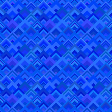 Blue seamless diagonal shape pattern - vector mosaic tile background graphic © David Zydd