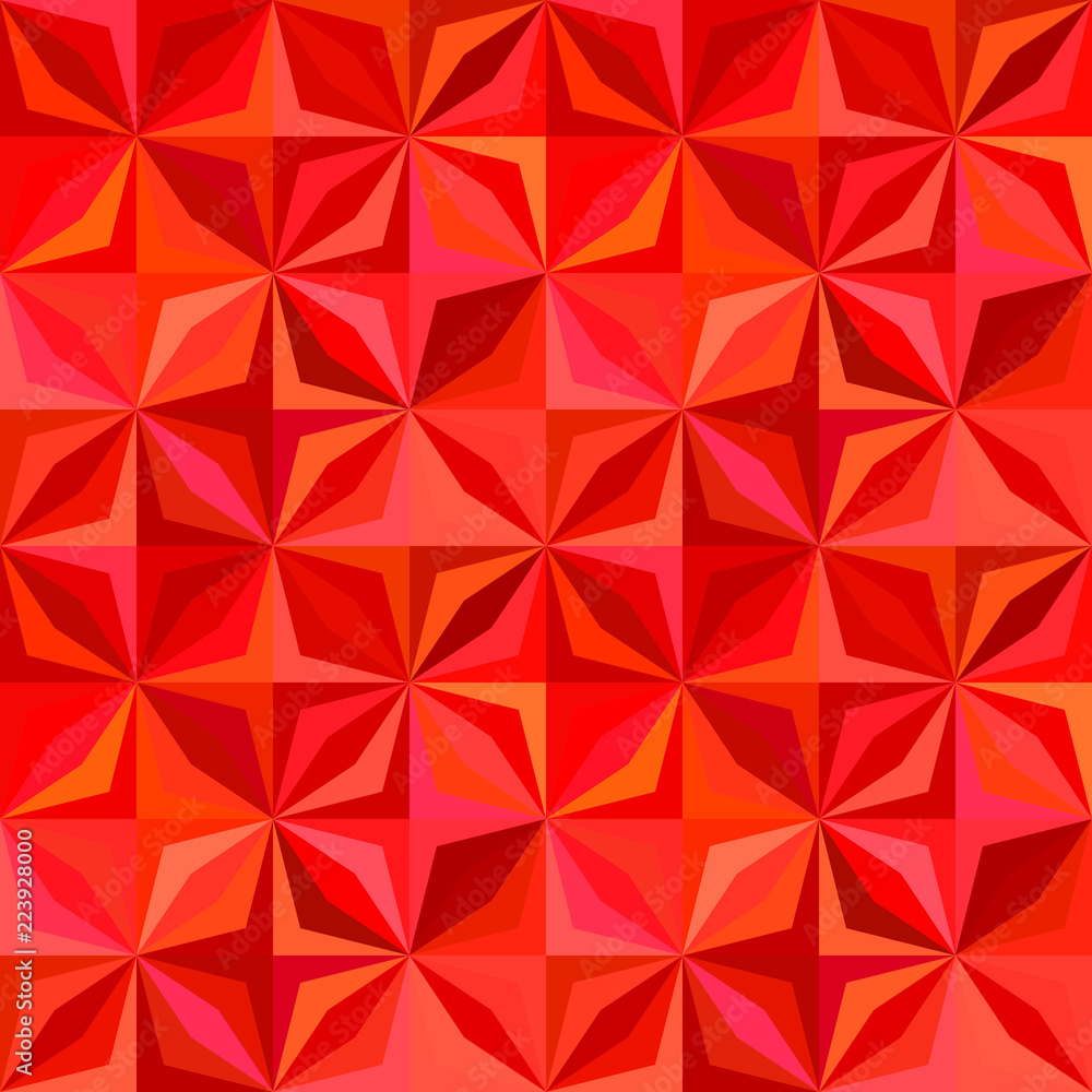 Poster red geometric striped shape tile mosaic pattern background - seamless design