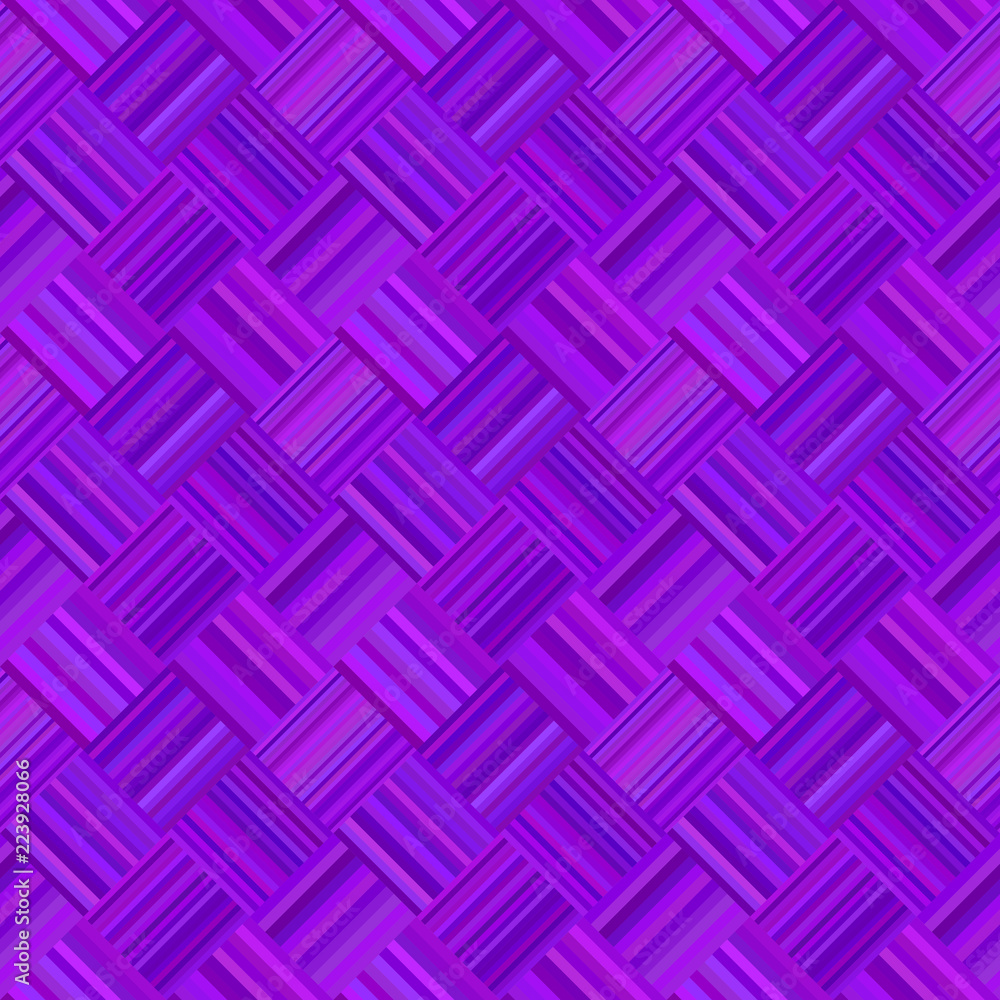 Poster Purple geometrical abstract diagonal striped square pattern - vector mosaic tile background graphic design