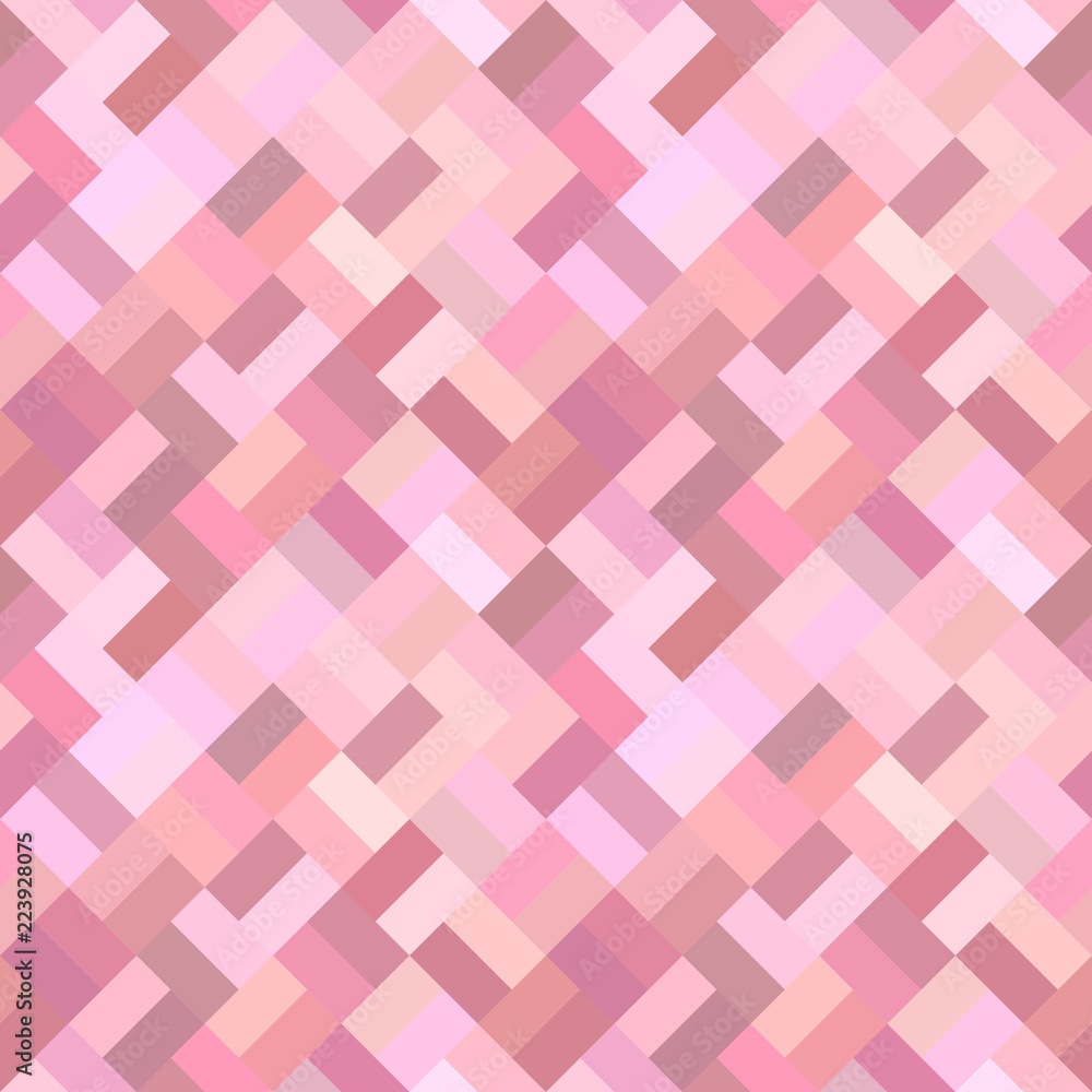 Poster pink seamless diagonal rectangle pattern - vector tile mosaic background graphic