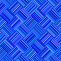 Blue geometric diagonal stripe pattern - vector mosaic tile background illustration