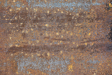 The texture is metallic. Industrial background from an old rusty