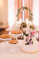 wedding cake with flowers