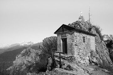 mountain chapel in val di susa rocca sella
