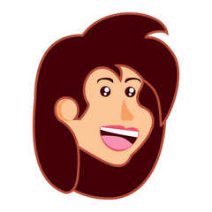 cartoon woman icon