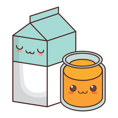 kawaii milk box design