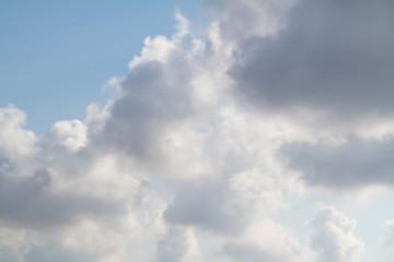 Fototapeta na wymiar sunny day and cumulus clouds near the Mediterranean sea 