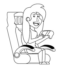 kawaii coffee maker and cookies over white