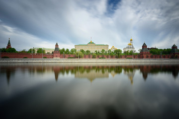 View of the Kremlin and the Kremlin embankment. Moscow, Russia.