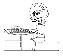 kawaii coffee maker and cookies over white