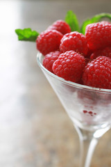 prepared fresh raspberry dessert