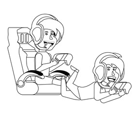 kawaii coffee maker and cookies over white