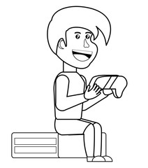 kawaii coffee maker and cookies over white