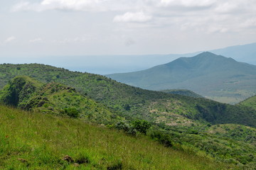 Obraz premium Panorama of mountains, Mount Ole Sekut, Kenya