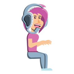 cartoon girl icon