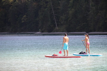 Stand Up Paddling am Plansee