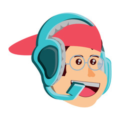 cartoon man icon 