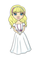 Chica rubia comunión