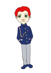 Chico comunión pelirrojo