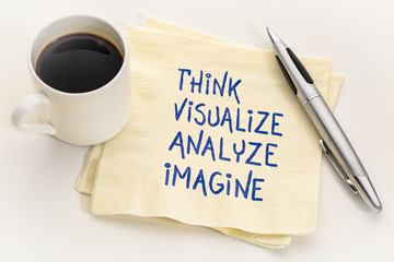 think, visualize, analyze and imagine