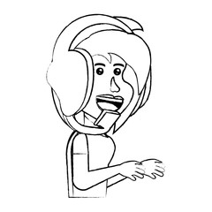 cartoon girl icon
