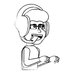 cartoon man icon 