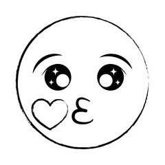 Fototapeta premium kiss emoji icon