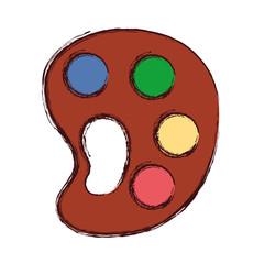 palette color artistic supply drawn