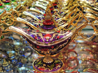 Lamp on Al Sabkha - Golden Bazaar, Dubai, UAE.