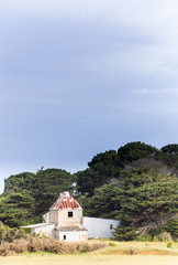 Old granary in farmland. Phillip Island, Victoria, Australia