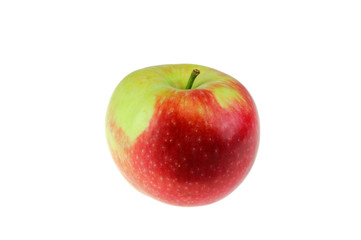 close up on red apple isolated on white background