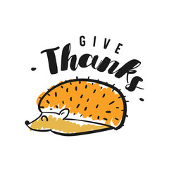 Happy Thanksgiving day typography.