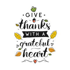 Happy Thanksgiving day typography.