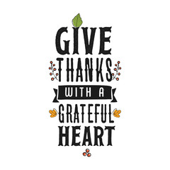 Happy Thanksgiving day typography.