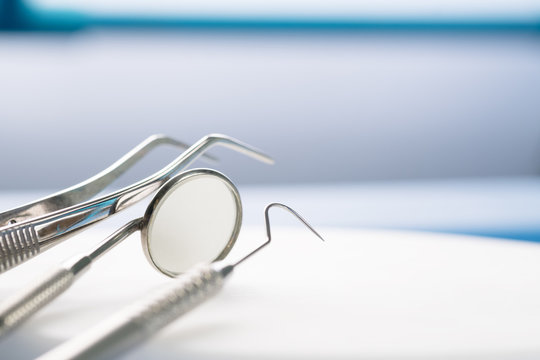 Dental tools use for dentist in the office or clinic.