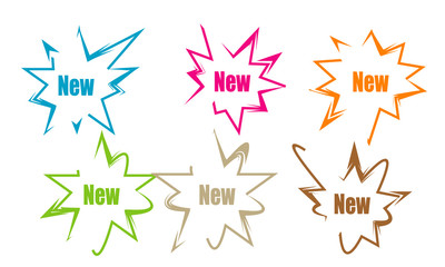 collection of star sticker label design icon stamp illustration vector