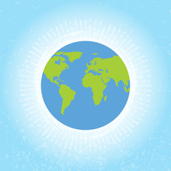 Fototapeta premium Globe orb round hemisphere shape isolated on white. Earth network science study concept. Vector.