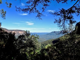 View over the Blue Mountains in Australia