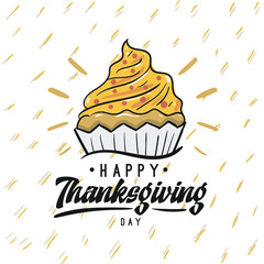 Happy Thanksgiving day typography.