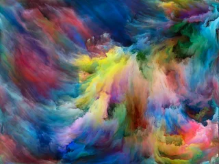 Crédence en verre imprimé Mélange de couleurs Synergies de peinture