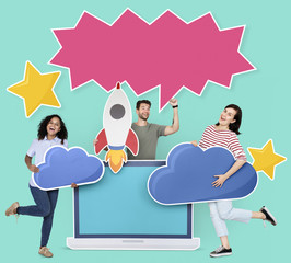 Cloud storage and innovation concept