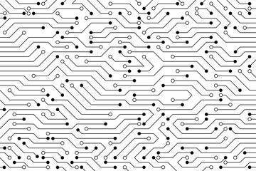 Vector circuit board and communication concept for technology background