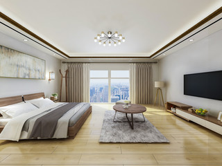 Modern minimalist bedroom design