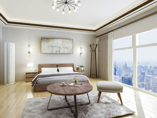 Modern minimalist bedroom design